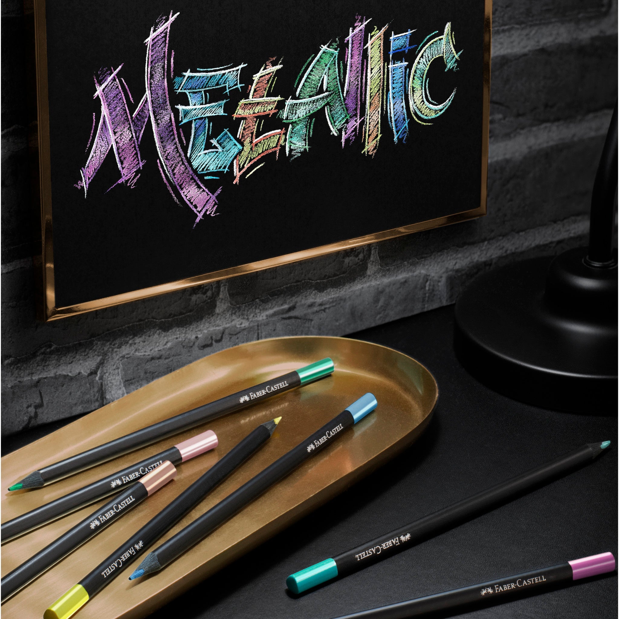 Black Edition Colored Pencils, Metallic - Box of 12 - Saltire Games