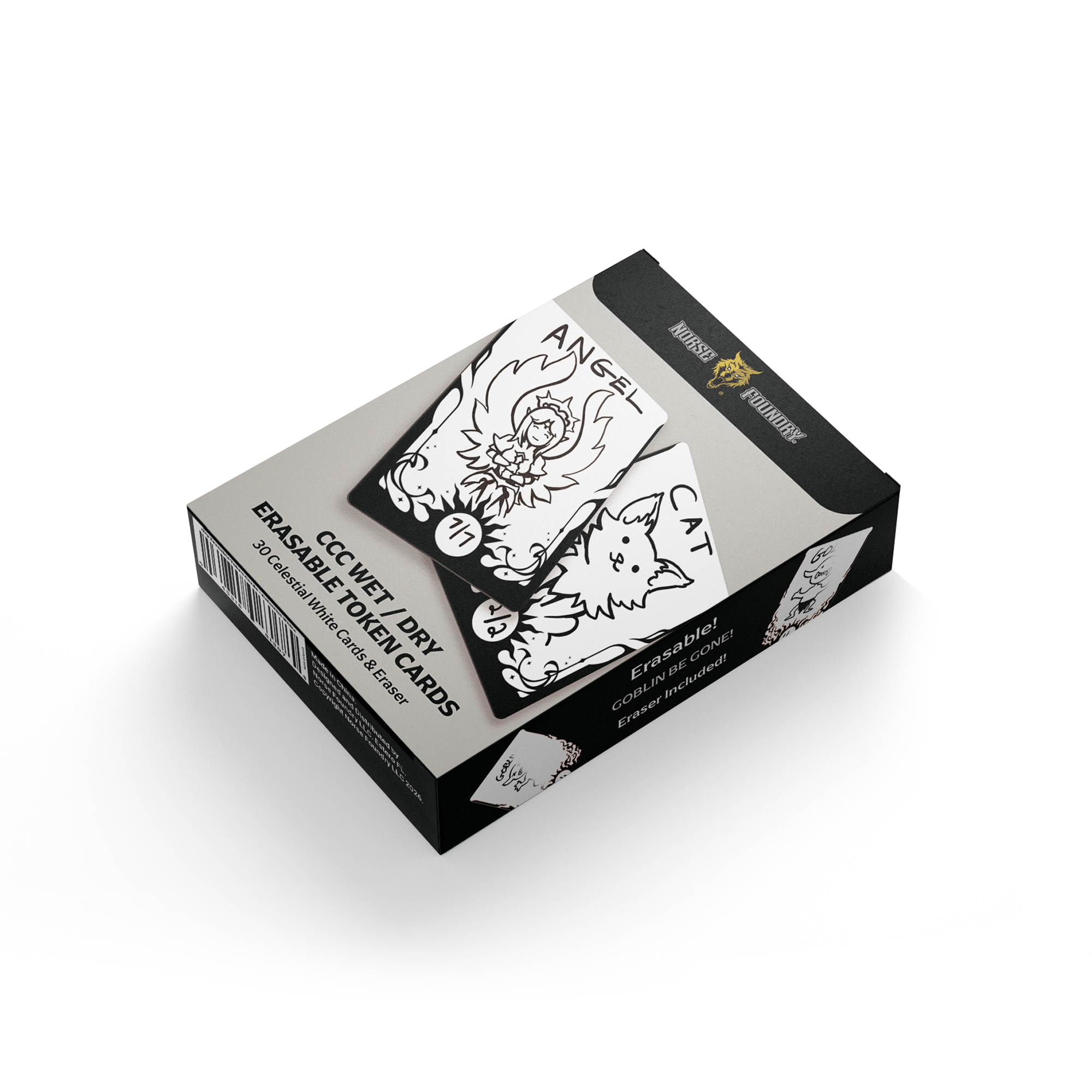 Collectible Card Games - Accessories Norse Foundry Celestial White Dry Erasable CCG Token Cards