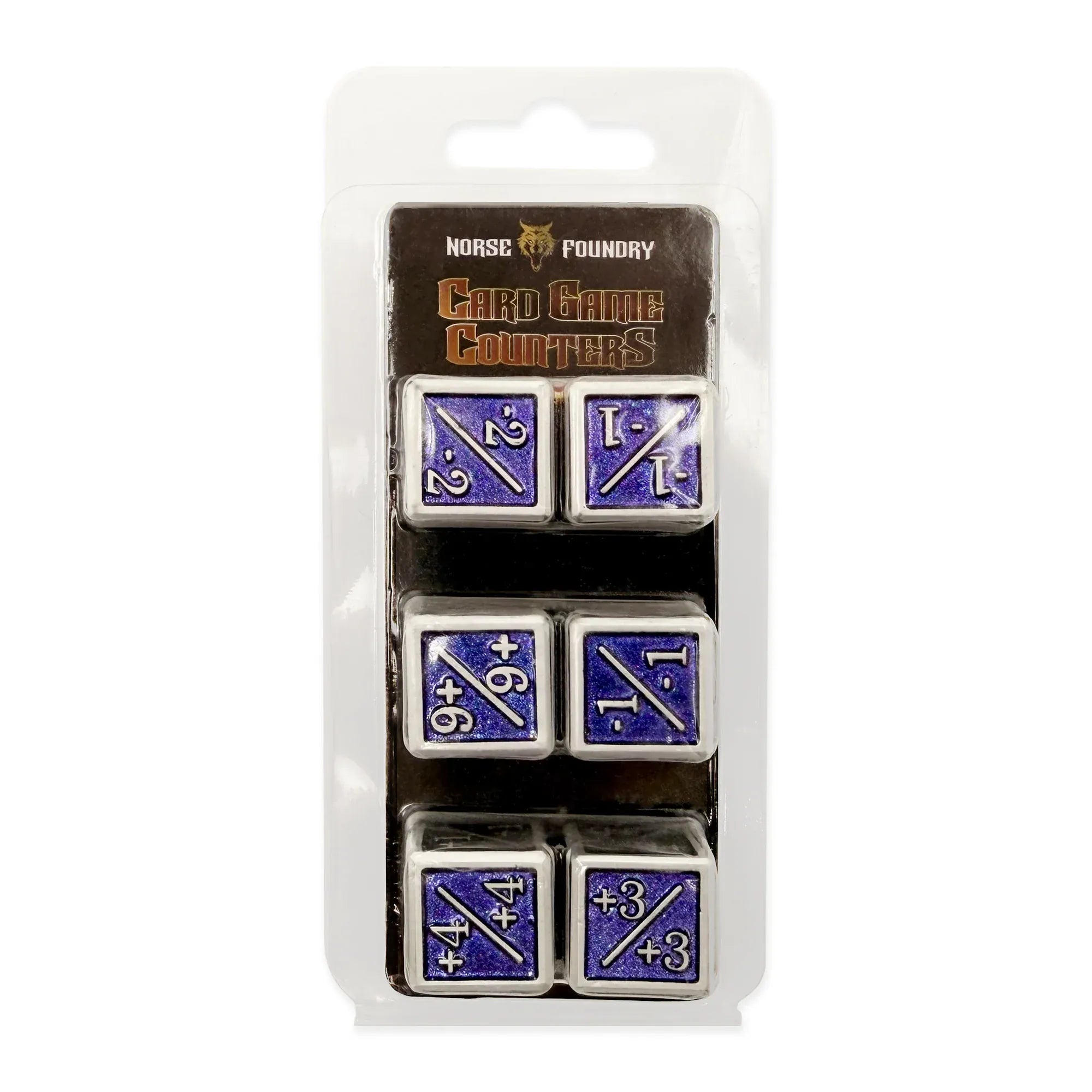 Collectible Card Games - Accessories Norse Foundry Desolate CIty +1/+1 & -1/-1 D6 Pack of 6 CCG Metal Dice