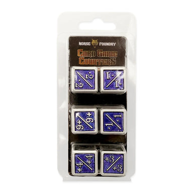 Collectible Card Games - Accessories Norse Foundry Desolate CIty +1/+1 & -1/-1 D6 Pack of 6 CCG Metal Dice