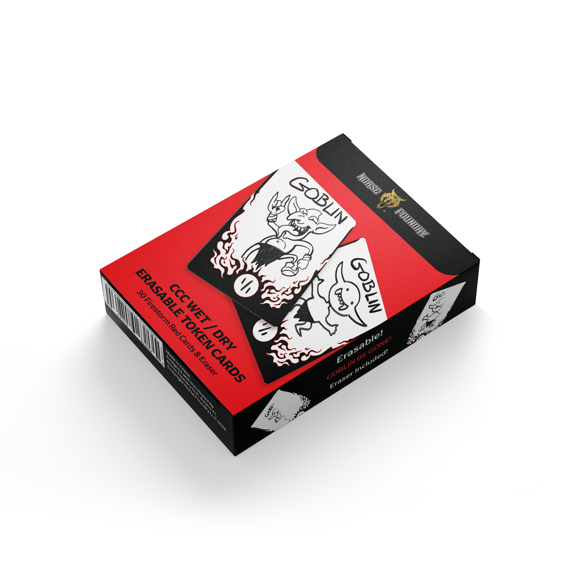 Collectible Card Games - Accessories Norse Foundry Firestorm Red Dry Erasable CCG Token Cards