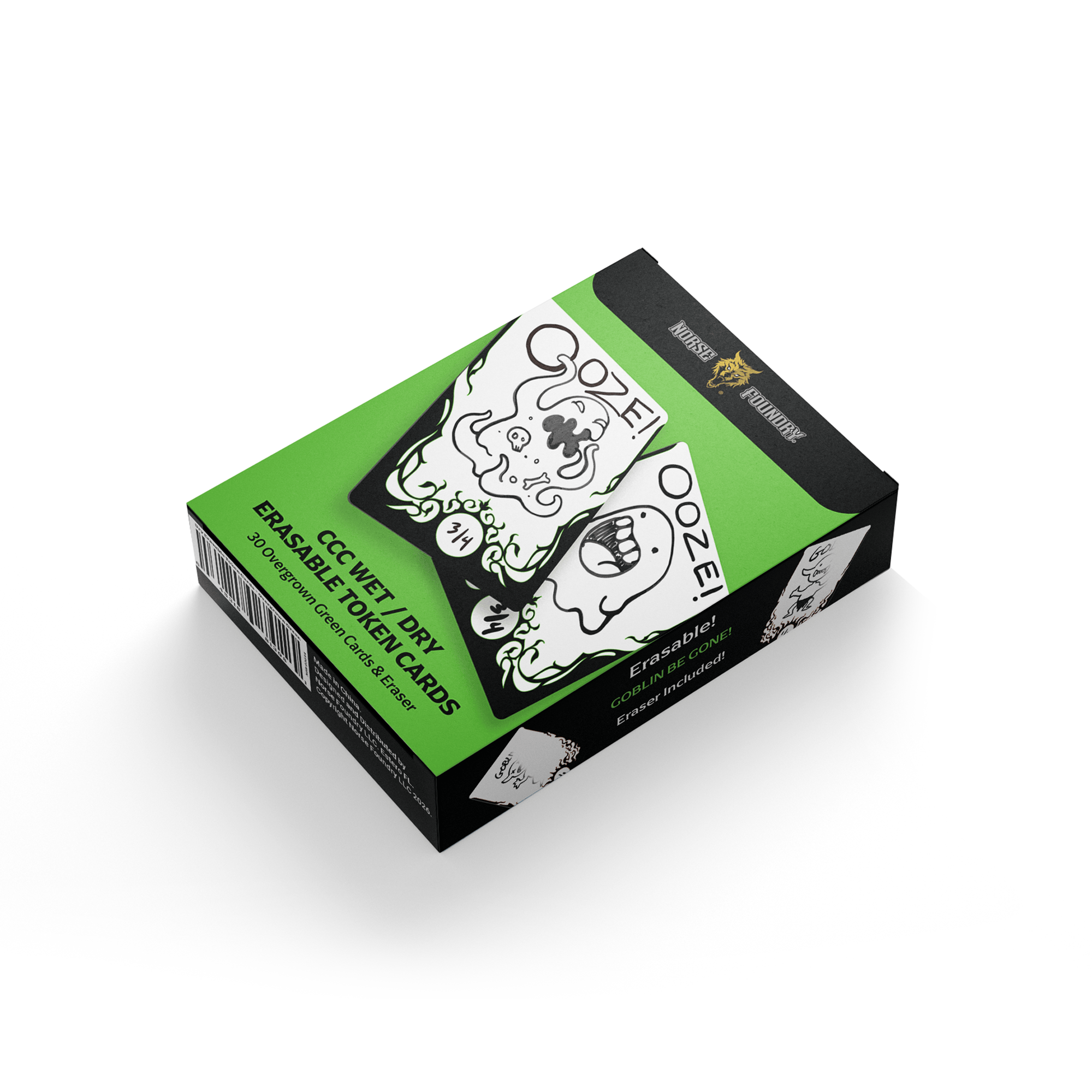 Collectible Card Games - Accessories Norse Foundry Overgrown Green Dry Erasable CCG Token Cards