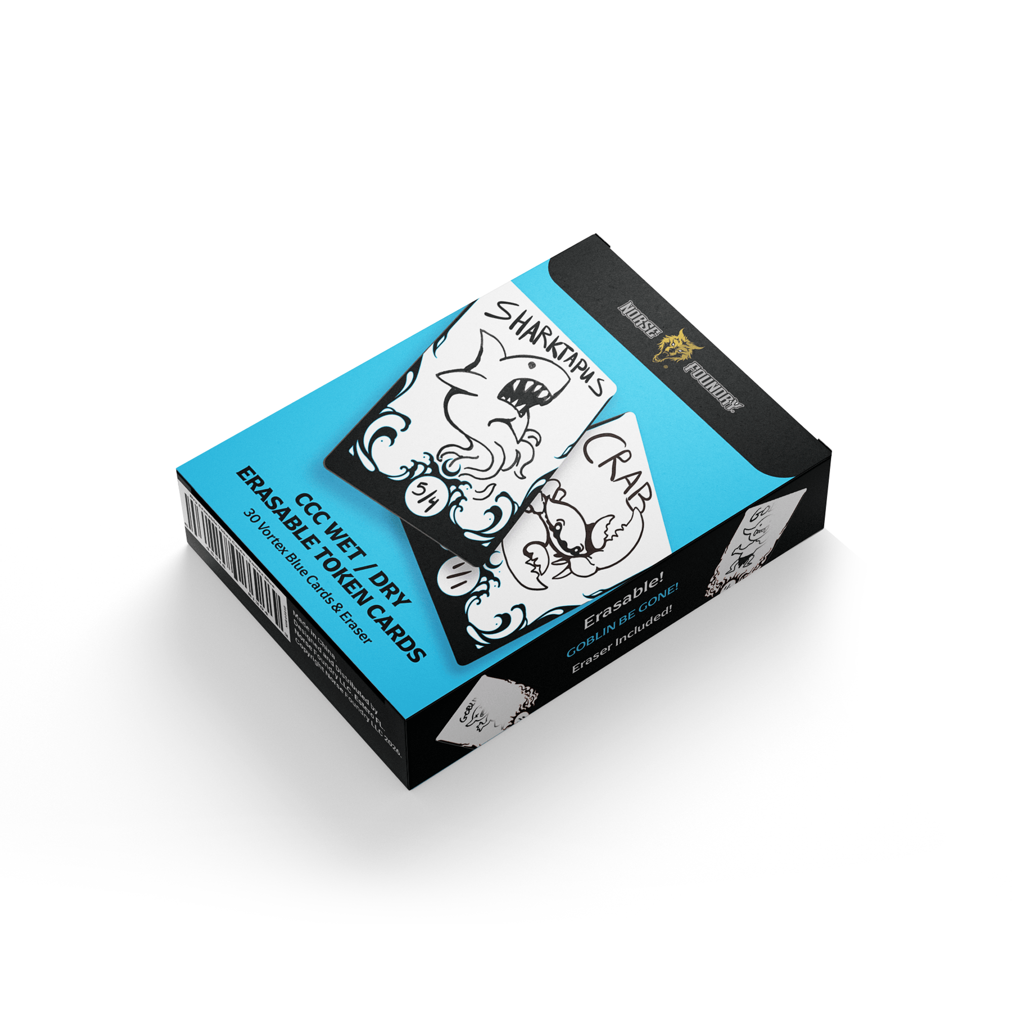 Collectible Card Games - Accessories Norse Foundry Vortex Blue Dry Erasable CCG Token Cards