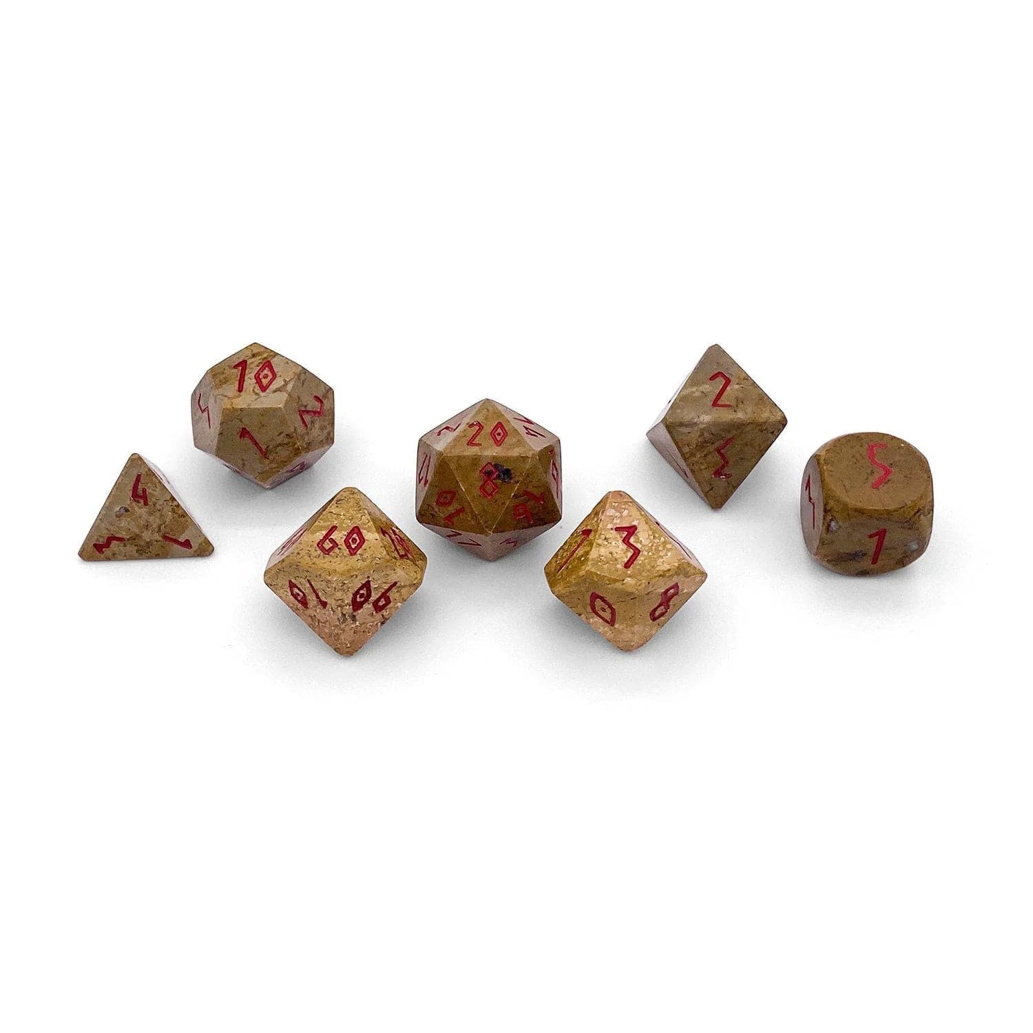 African Picture Jasper 7 Die Set - Saltire Games
