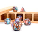 Dice - Gemstone Norse Foundry Multi Colored Calcite - 7 Piece RPG Set TruStone Dice