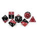 Blood Thirsty - 7 Piece RPG Set 6063 Aluminum Hybrid Dice - Saltire Games