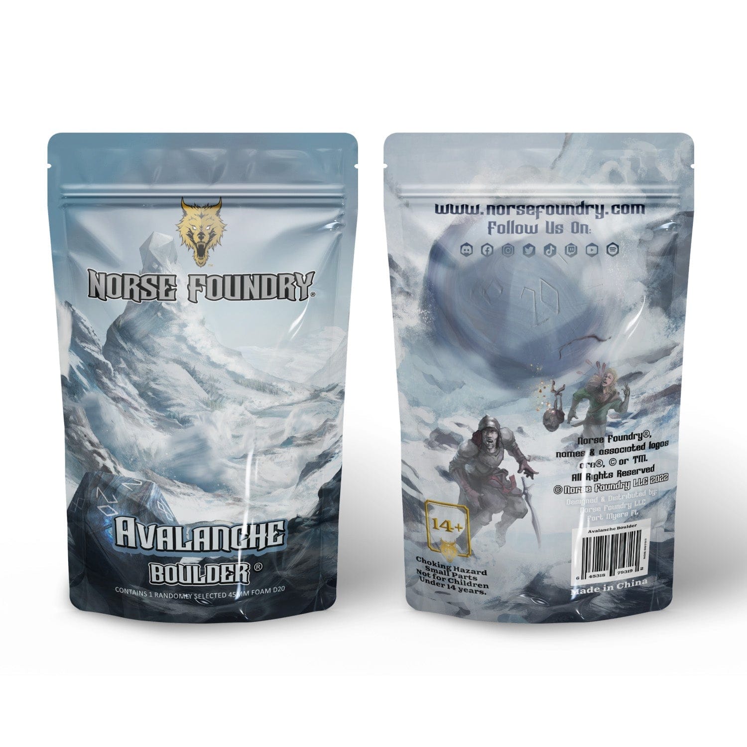 Dice - Silicone Norse Foundry Avalanche Boulder® - Mystery Boulder® 55mm Silicone Dice by Norse Foundry