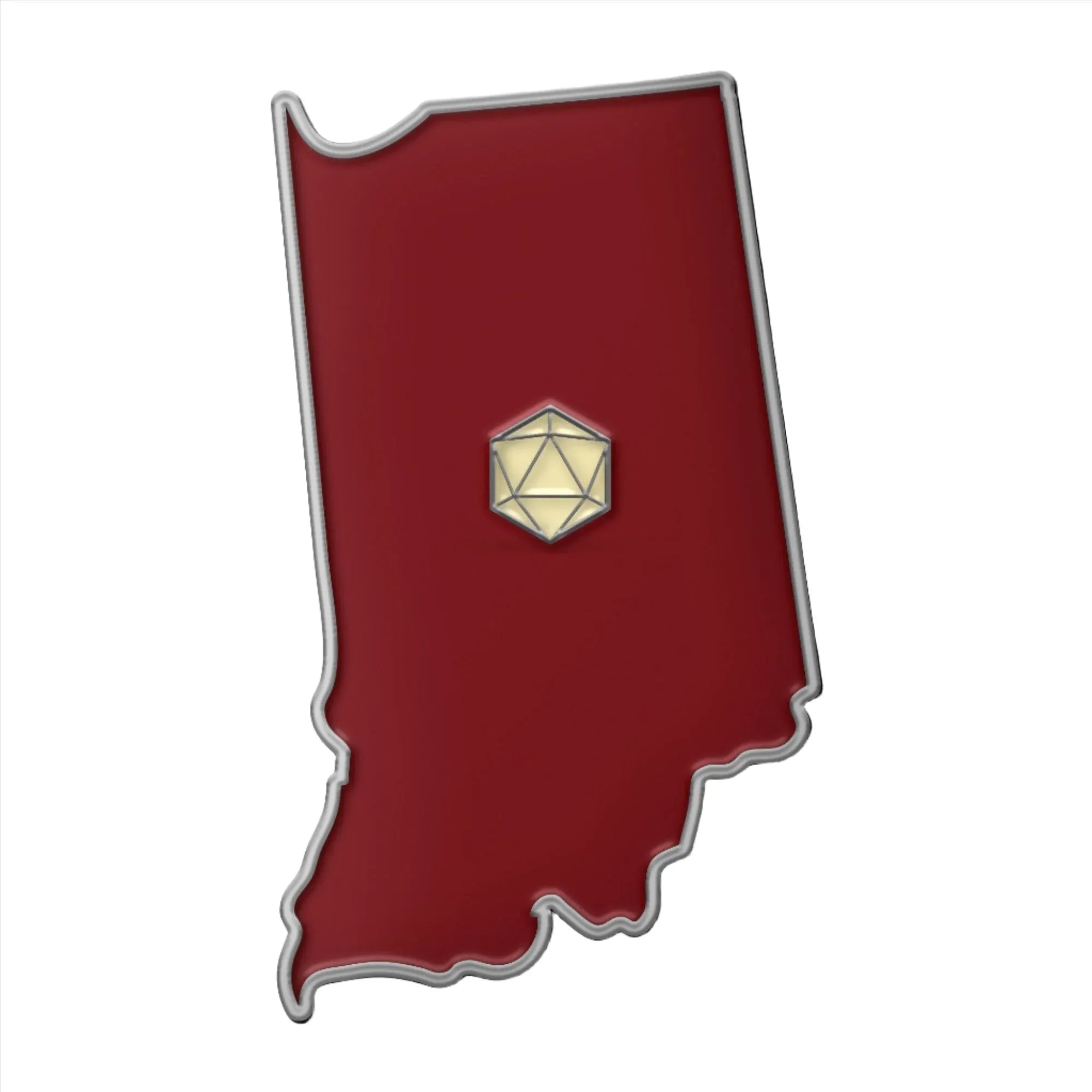 Novelty - Pin Norse Foundry Red Indiana d20 Pin