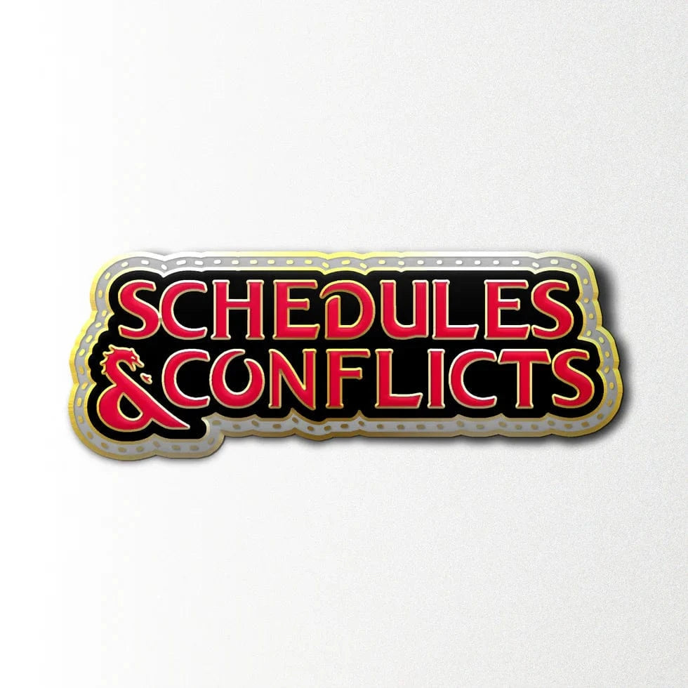Scheduled & Conflicts - Enamel Pin - Saltire Games