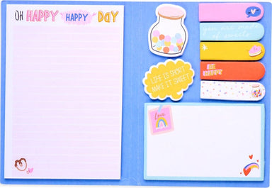 Side Notes Sticky Tab Note Pad - Happy Day - Saltire Games