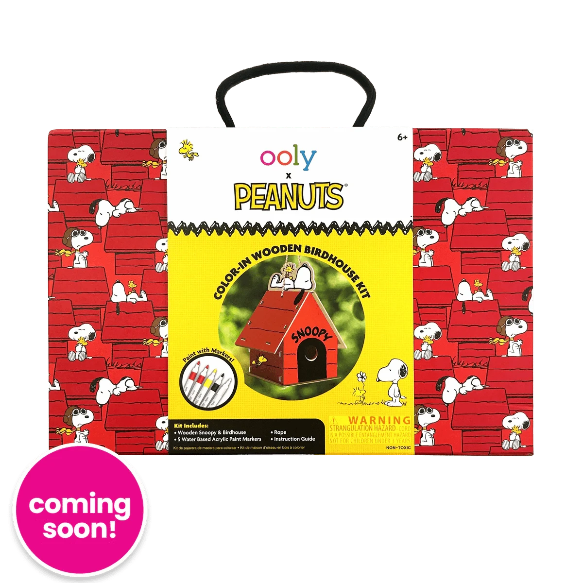 OOLY x Peanuts Color-In Wooden Birdhouse Kit - Saltire Games