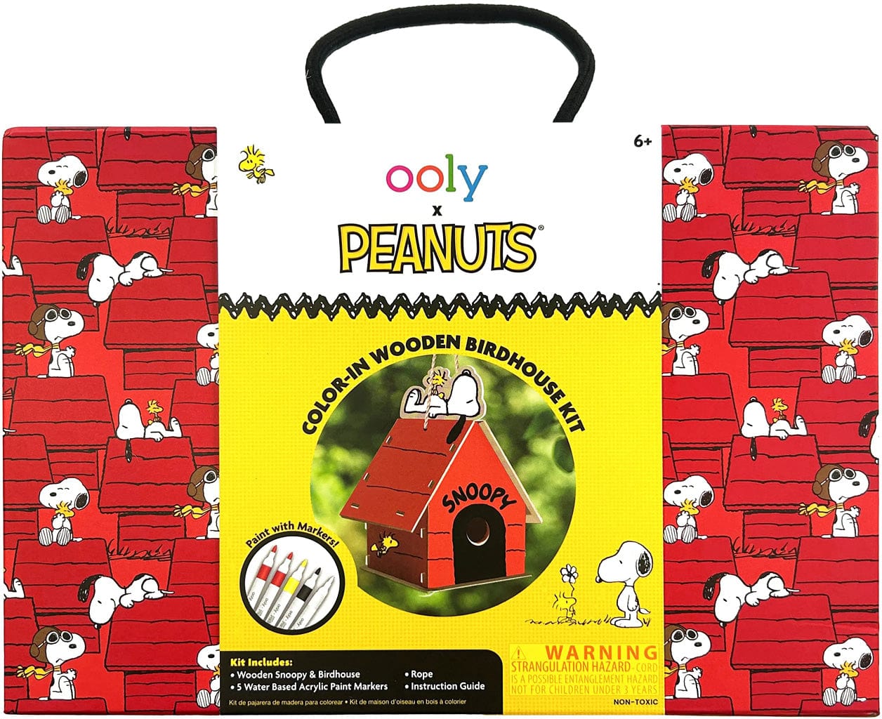 OOLY x Peanuts Color-In Wooden Birdhouse Kit - Saltire Games