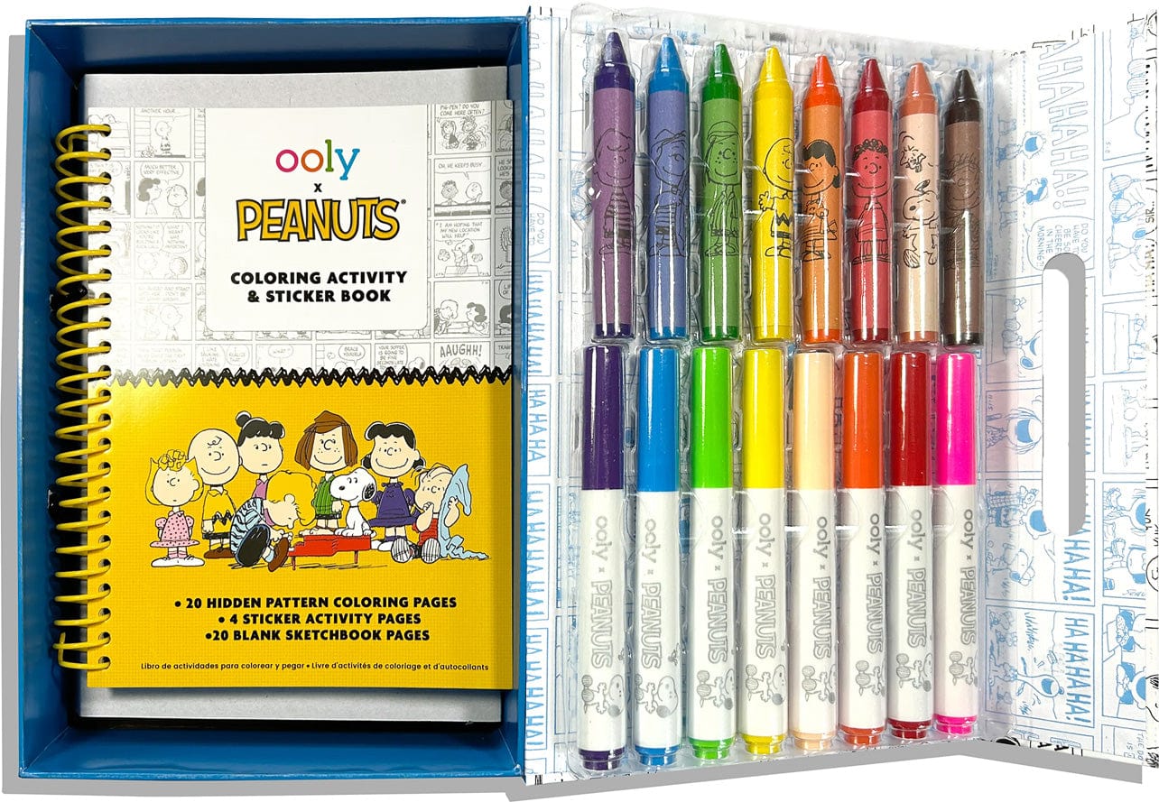 OOLY x Peanuts Coloring Activity & Sticker Kit - Saltire Games