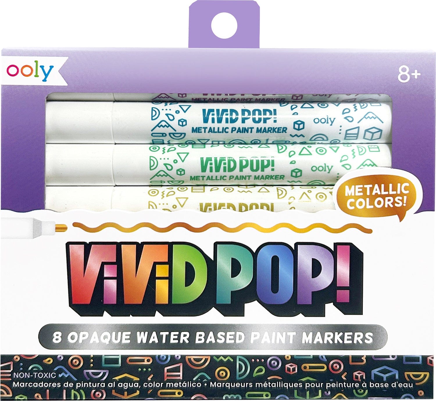 Vivid Pop!: Opaque Water-Based Paint Markers - Metalic - Saltire Games