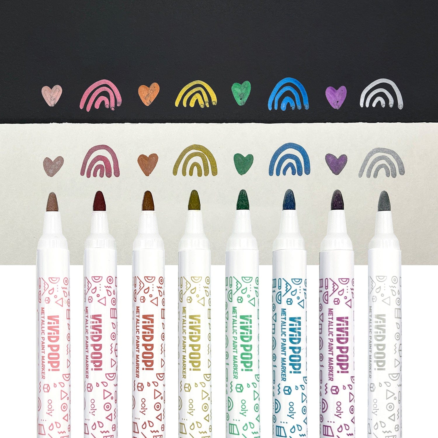 Vivid Pop!: Opaque Water-Based Paint Markers - Metalic - Saltire Games