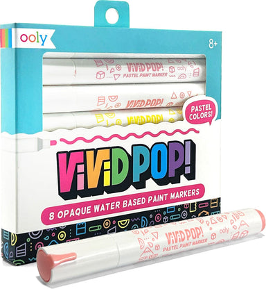 Vivid Pop!: Opaque Water-Based Paint Markers - Pastel - Saltire Games