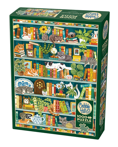 Puzzle Outset Games and Cobble Hill Puzzles The Purrfect Bookshelf 1000pc puzzle
