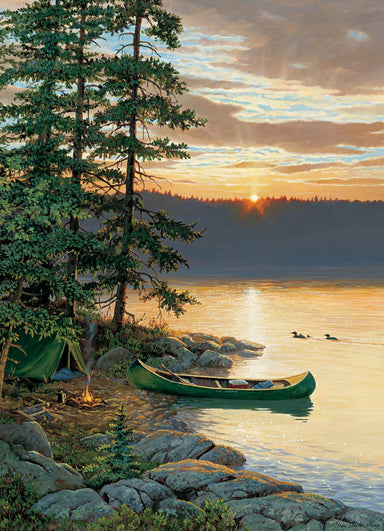 Puzzles Outset Games and Cobble Hill Puzzles Canoe Lake 500pc puzzle