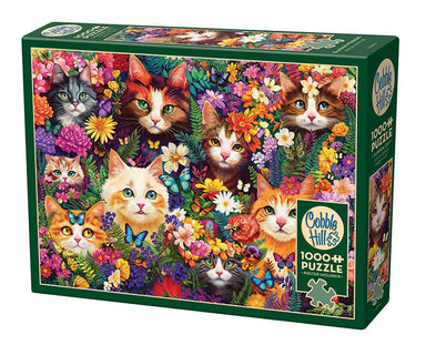 Puzzles - Jigsaw - Accessories Outset Games and Cobble Hill Puzzles Blooming Whiskers 1000-Piece Puzzle
