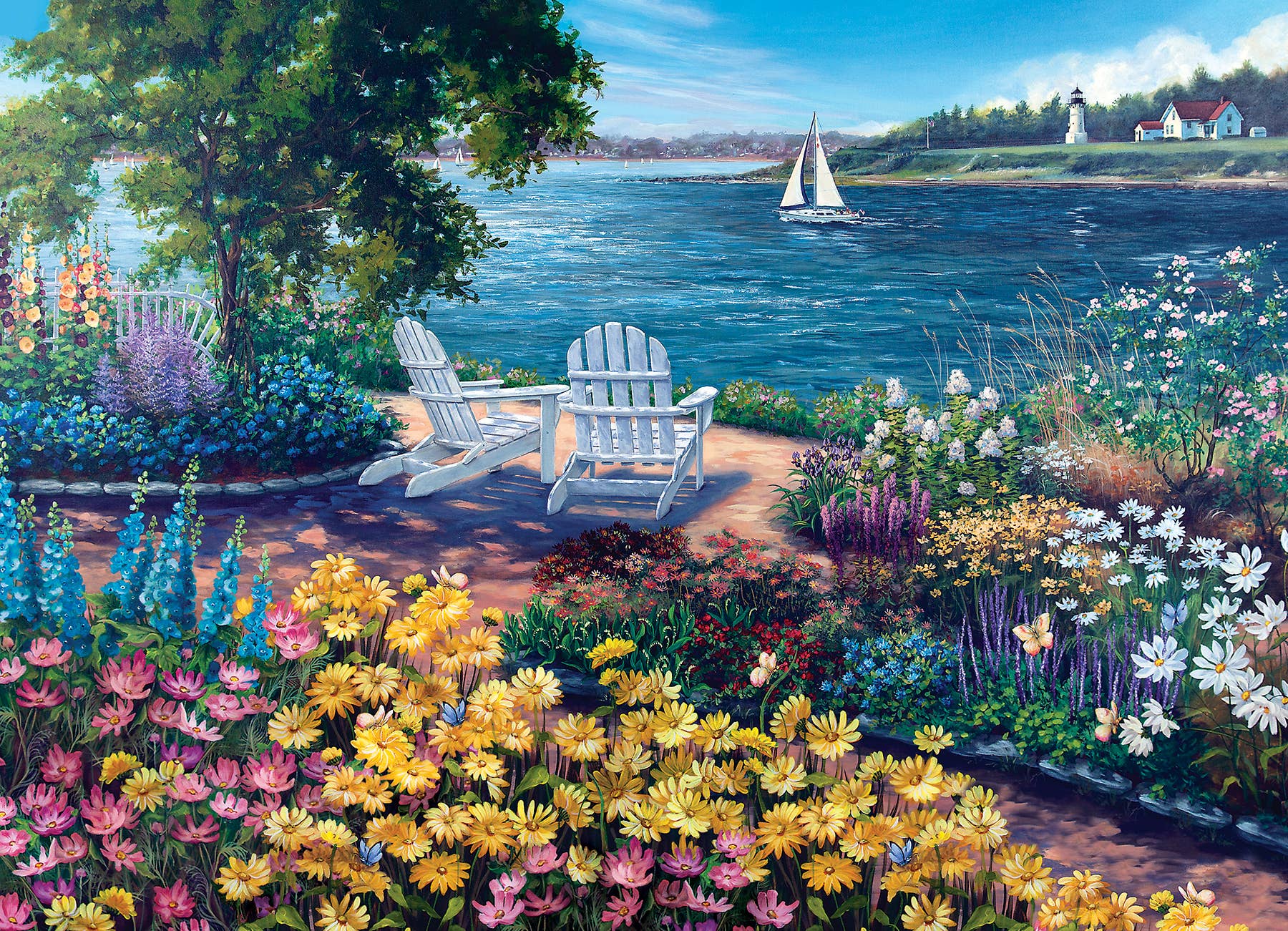 Puzzles - Jigsaw - Accessories Outset Games and Cobble Hill Puzzles Seashore 1000-Piece Puzzle