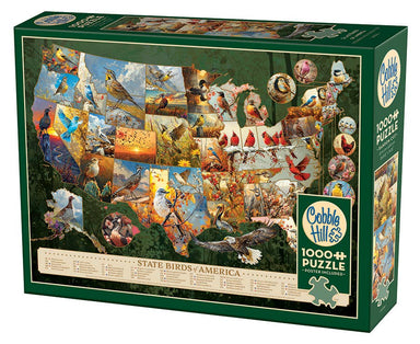 Puzzles - Jigsaw - Accessories Outset Games and Cobble Hill Puzzles State Birds of America 1000-Piece Puzzle