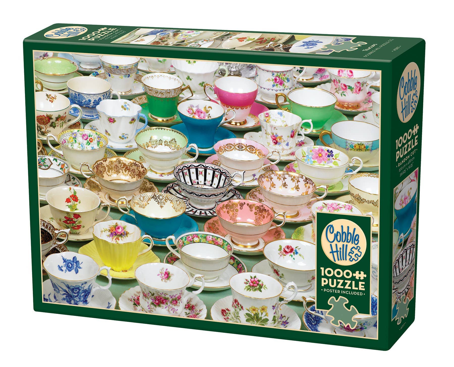 Puzzles - Jigsaw - Accessories Outset Games and Cobble Hill Puzzles Teacups 1000-Piece Puzzle