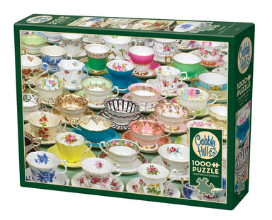 Puzzles - Jigsaw - Accessories Outset Games and Cobble Hill Puzzles Teacups 1000-Piece Puzzle