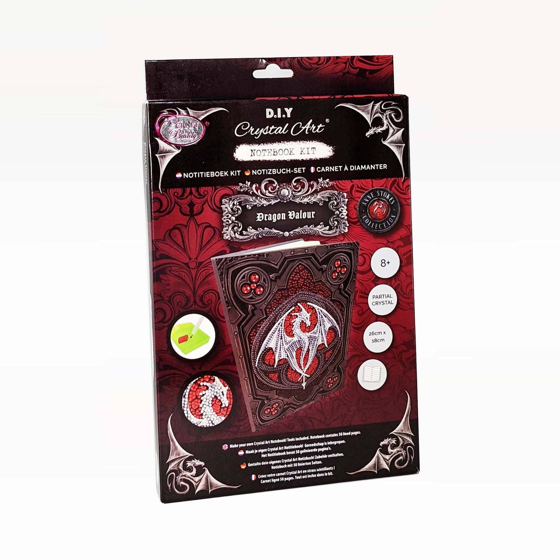 Toys - Arts & Crafts - Kits Outset Games and Cobble Hill Puzzles Crystal Art Notebook Kit: Valour Alter Drake