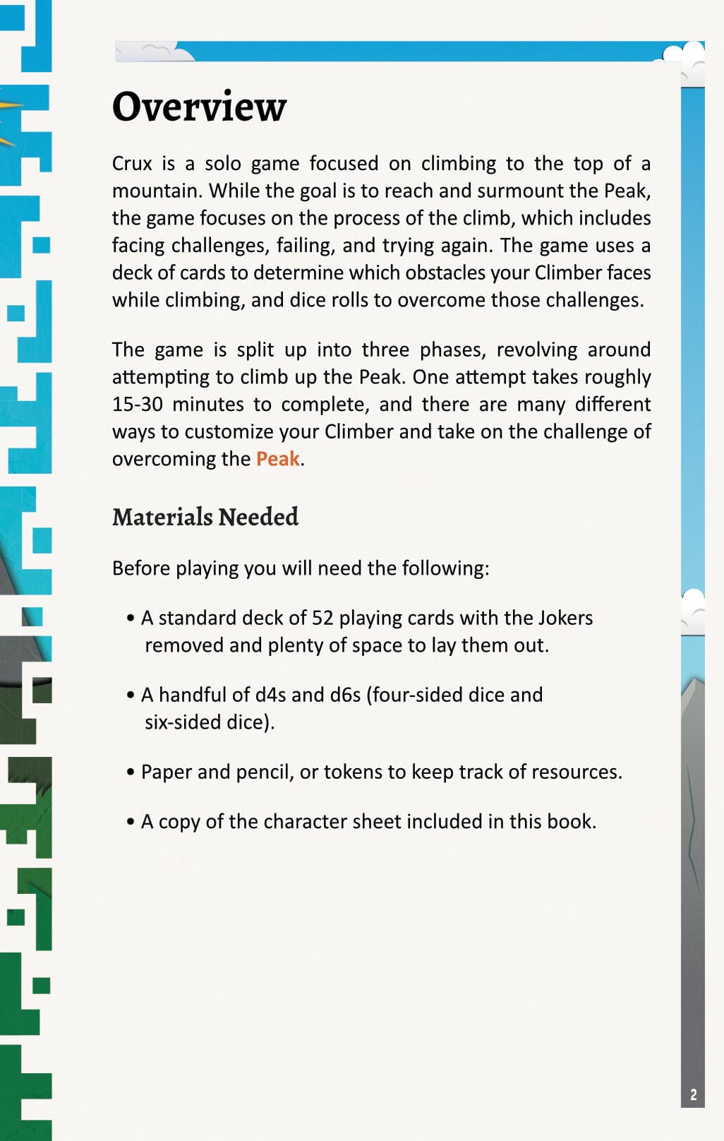 Role Playing Games Owl Point Press Crux