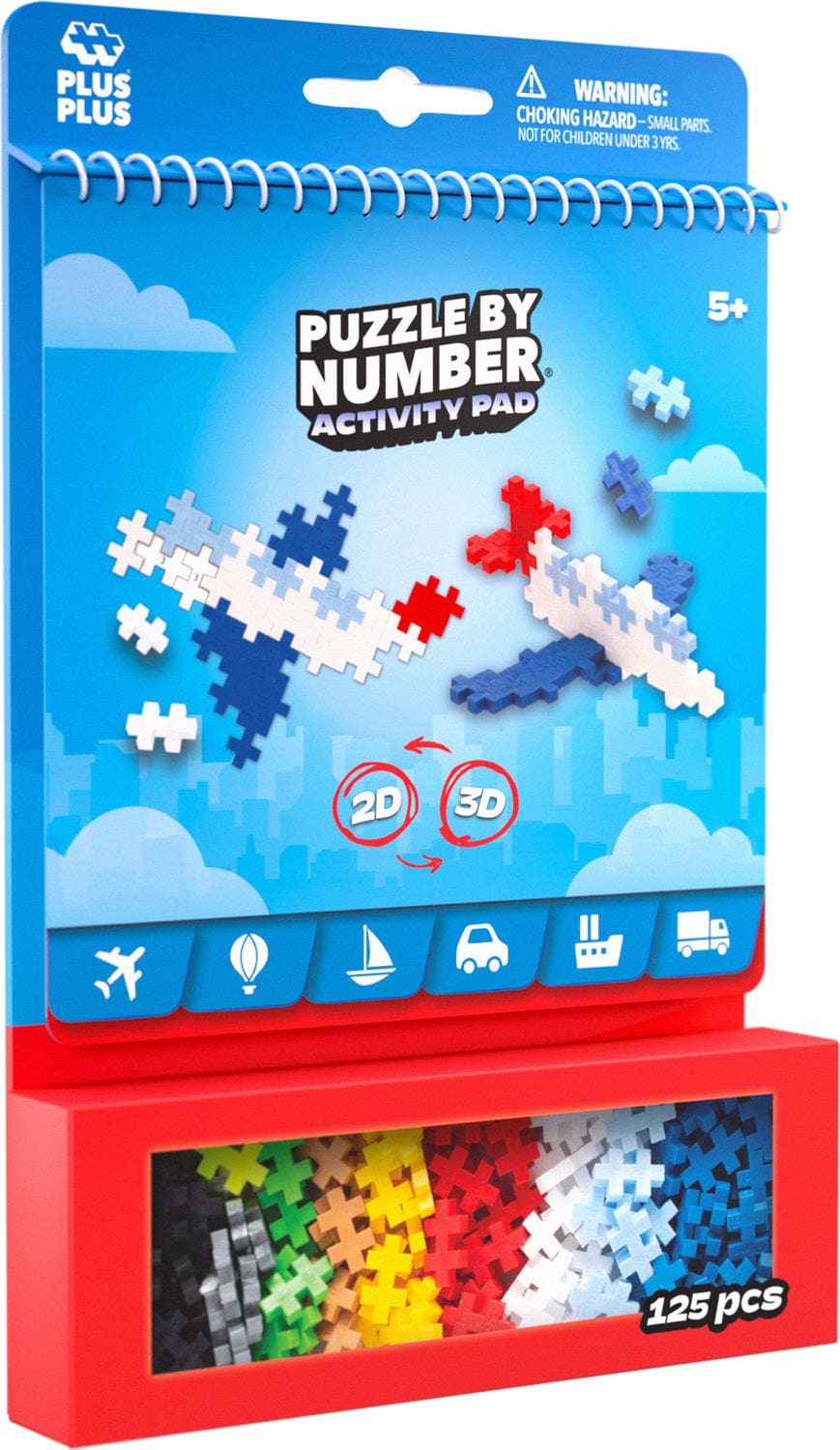 Puzzle by Number - Activity Pad - Transportation - Saltire Games