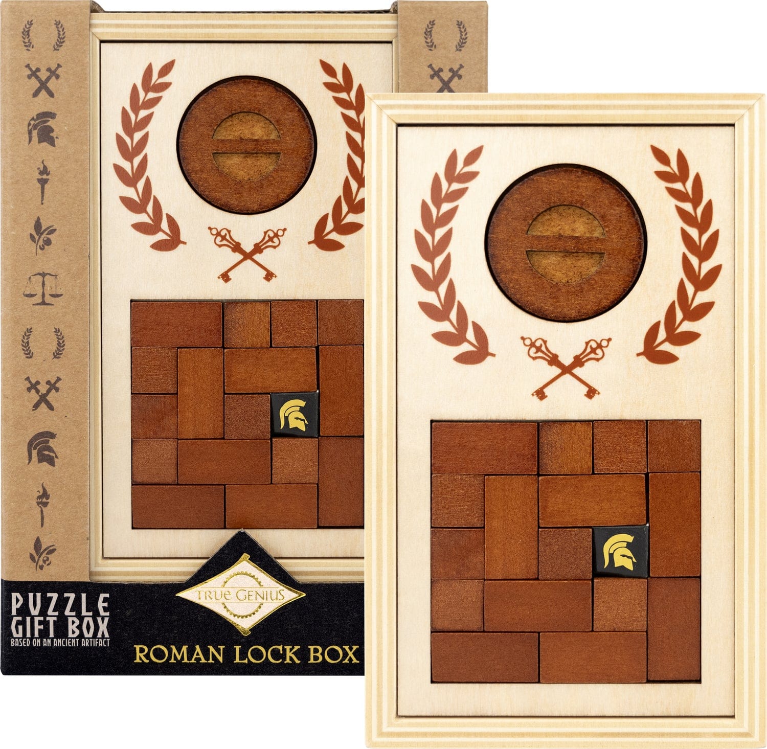 Roman Lock Box - Secret Gift Box Puzzle - Saltire Games