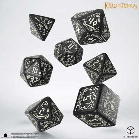 Dice - Accessories Q Workshop Moria Lord of the RIngs 7-Die Set