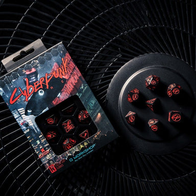 Cyberpunk Red Dice Set - Blood over Chrome - Saltire Games