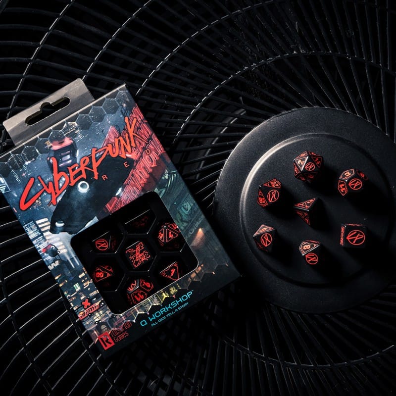 Cyberpunk Red Dice Set - Blood over Chrome - Saltire Games