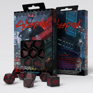 Cyberpunk Red Dice Set - Blood over Chrome - Saltire Games