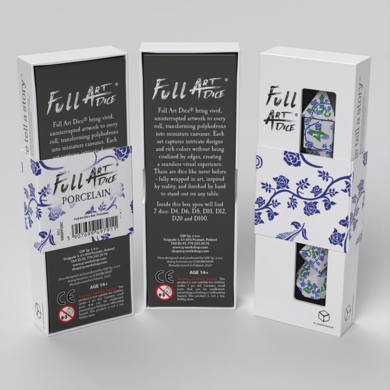 Full Art Dice® Set: Porcelain - Saltire Games