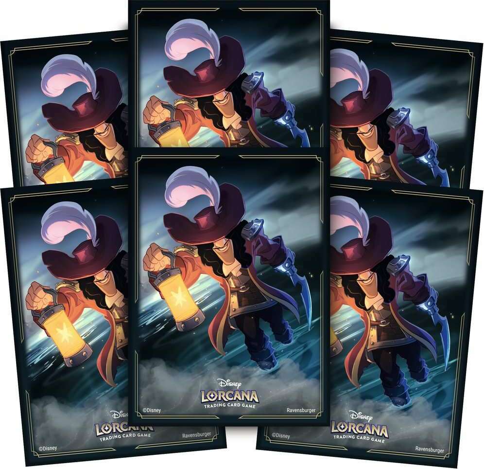 Disney Lorcana The First Chapter Captian Hook Card Sleeves - Saltire Games