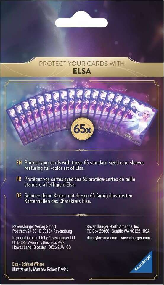 Disney Lorcana The First Chapter Elsa Card Sleeves - Saltire Games