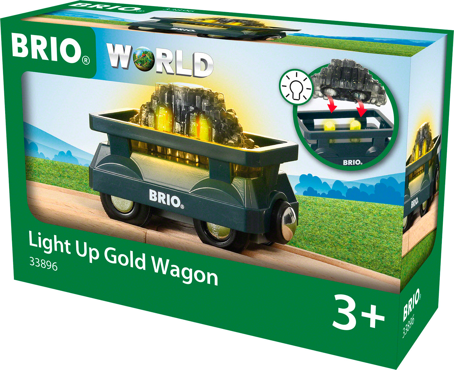 BRIO Light Up Gold Wagon - Saltire Games