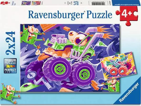 Puzzles Ravensburger Children's puzzle 2x24 pieces - Monster Trucks