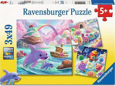Puzzles Ravensburger Children's puzzle 3x49 pieces - Candy Coastline