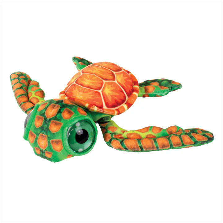 Toys - Plush Real Planet Light Green Big Eye Turtle 10"