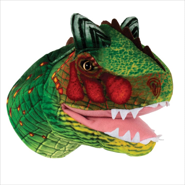 Toys - Plush - Puppets Real Planet Green Carnotaurus Hand Puppet