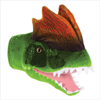 Toys - Plush - Puppets Real Planet Green Dilophosaurus Hand Puppet