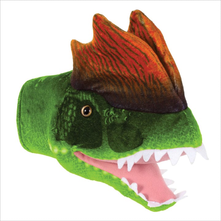 Toys - Plush - Puppets Real Planet Green Dilophosaurus Hand Puppet