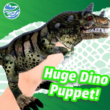 Toys - Plush - Puppets Real Planet Olive & Black Ceratosaurus Puppet 36"