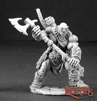 Thelgar Halfblood, Half Orc Barbarian - Saltire Games