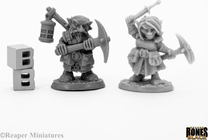 Reaper Bones Black Miniatures Deep Gnome Heroes (2) - Saltire Games