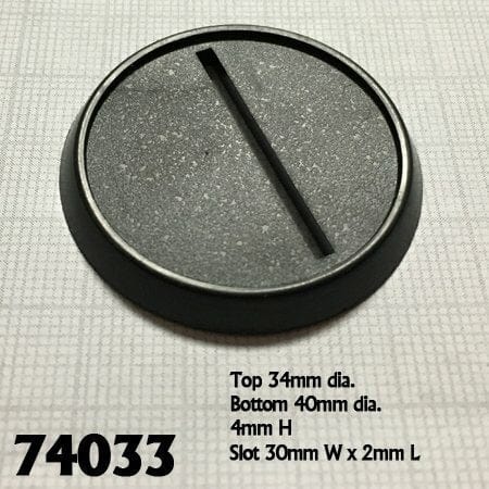 40mm Round Plastic gaming Bases (10) - Saltire Games