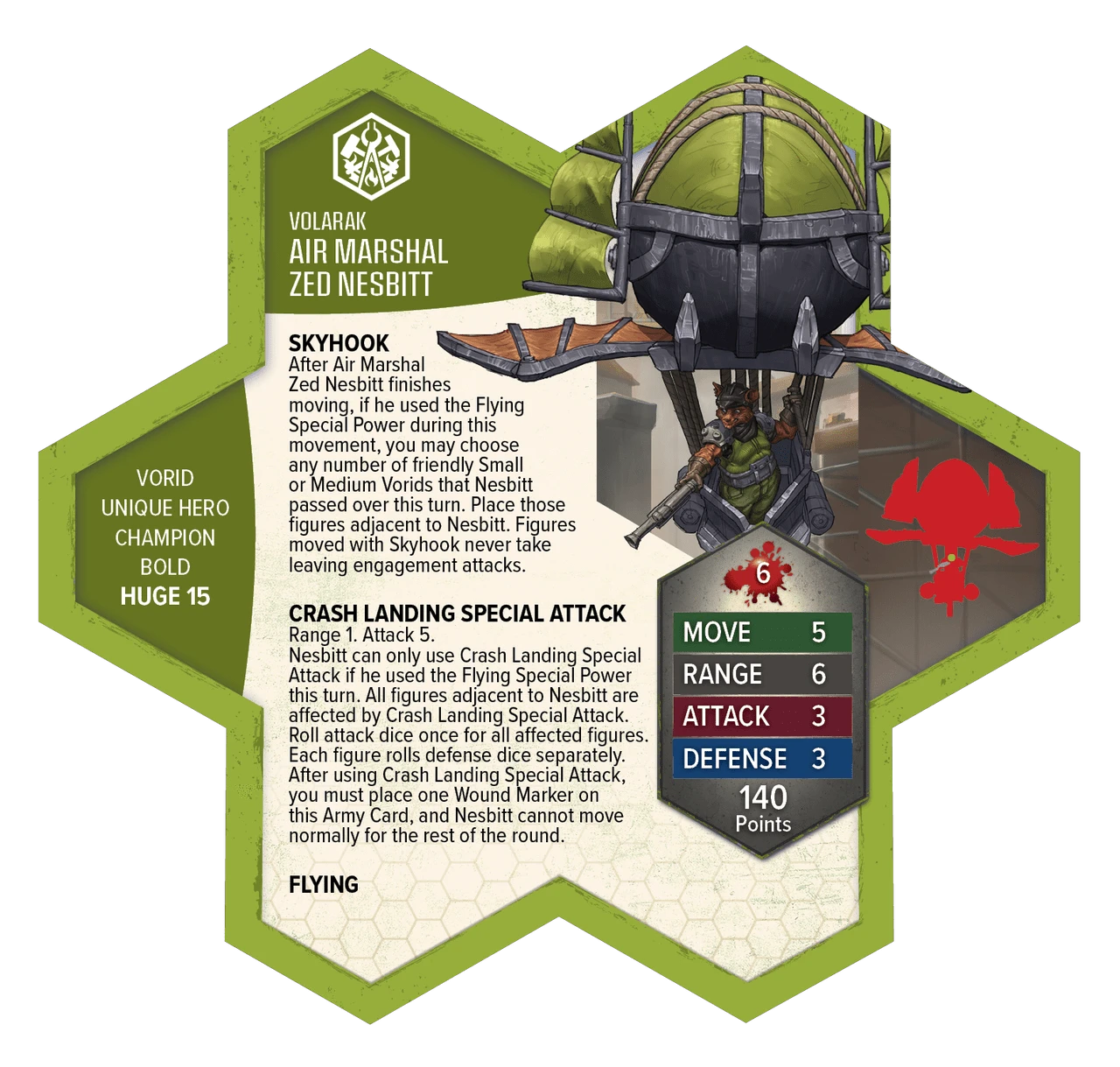 Heroscape: Air Marshal Zed Nesbitt Army Expansion - Saltire Games